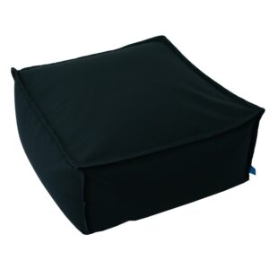 MR POUF ΠΟΥΦ LOFT CUBA ACRYLIC ΜΑΥΡΟ 70X70X30 100% POLYESTER – WATER REPELLENT