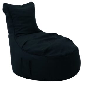 MR POUF ΠΟΥΦ SWING SCUBA FERARI ΜΑΥΡΟ 77X110X96X36 100% POLYESTER – WATER REPELLENT